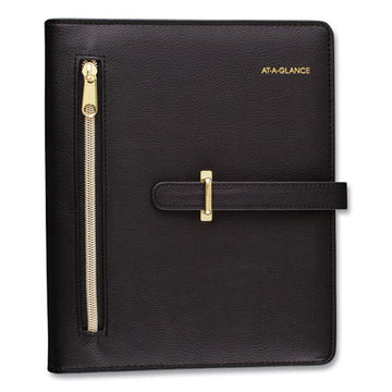 AT-A-GLANCE® Buckle Closure Planner-organizer Starter Set, 8.5 X 5.5, Black Cover, 12-month (jan To Dec): Undated freeshipping - TVN Wholesale
